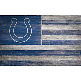 Fan Creations - Indianapolis Colts 11'' x 19'' Distressed Flag Sign - Multicolor