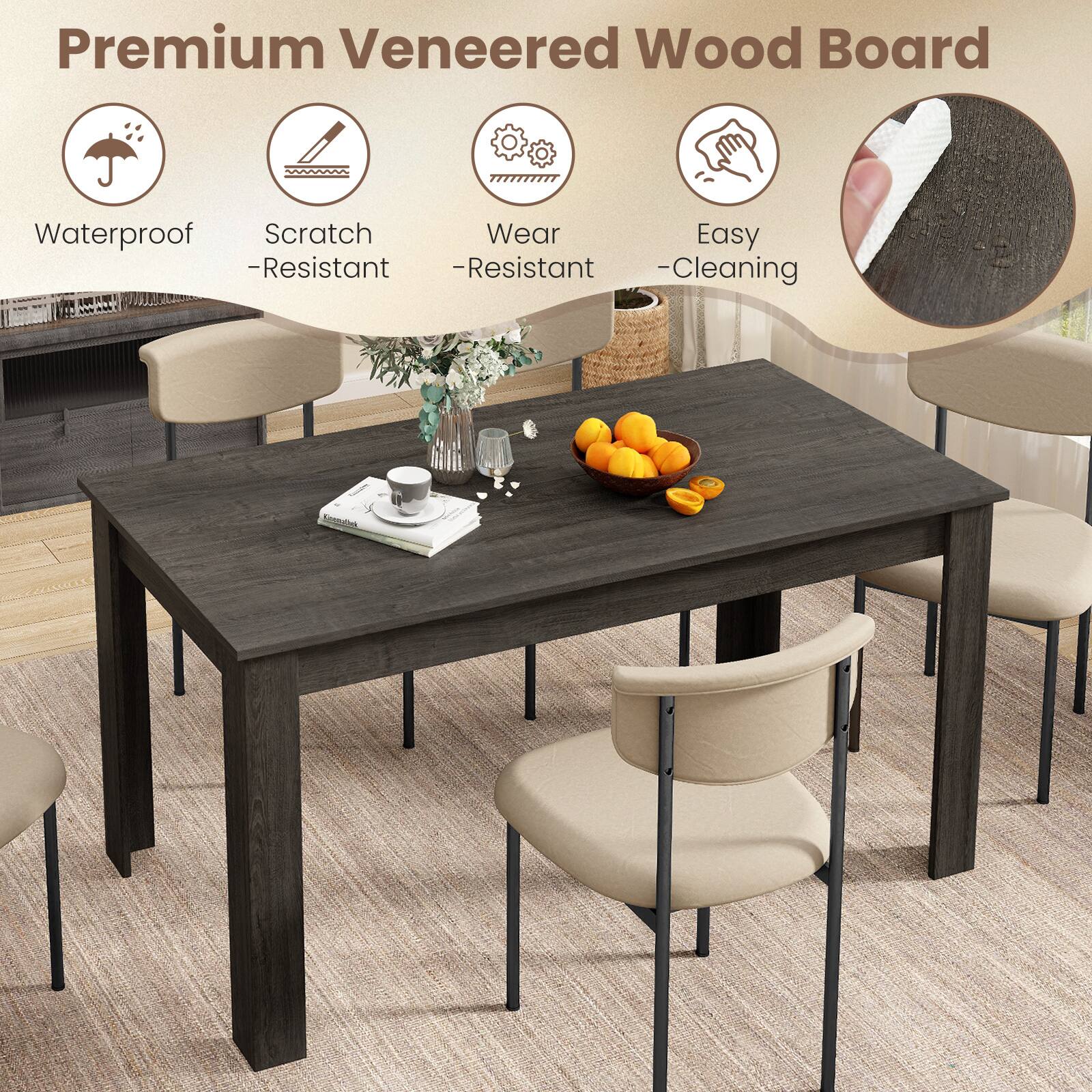 Premium Veneered Wood Board Waterproof Scratch Wear -Resistant -Resistant -Cleaning