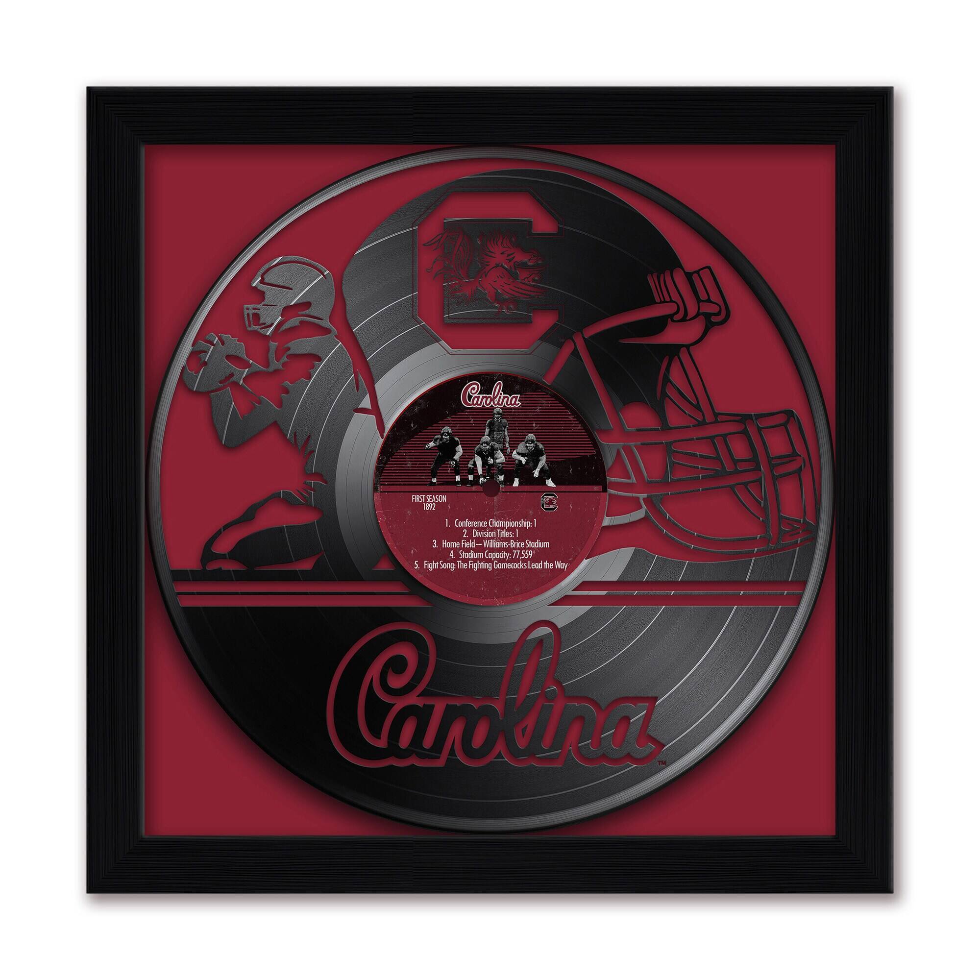 Sure, here is the corrected and grouped text:

---

**Carolina**

**1st Season**  
1982

1. Conference Championship  
2. Home Field - Williams-Brice Stadium  
3. Home Field - Williams-Brice Stadium  
4. Stadium Capacity: 77,559  
5. Fight Song - "The Fighting Carolina"

**Fight Song**  
"The Fighting Carolina"

**1st Season**  
1982

1. Conference Championship  
2. Home Field - Williams-Brice Stadium  
3. Home Field - Williams-Brice Stadium  
4. Stadium Capacity: 77,559  
5. Fight Song - "The Fighting Carolina"

**Carolina**

---

This text is organized based on the image provided.
