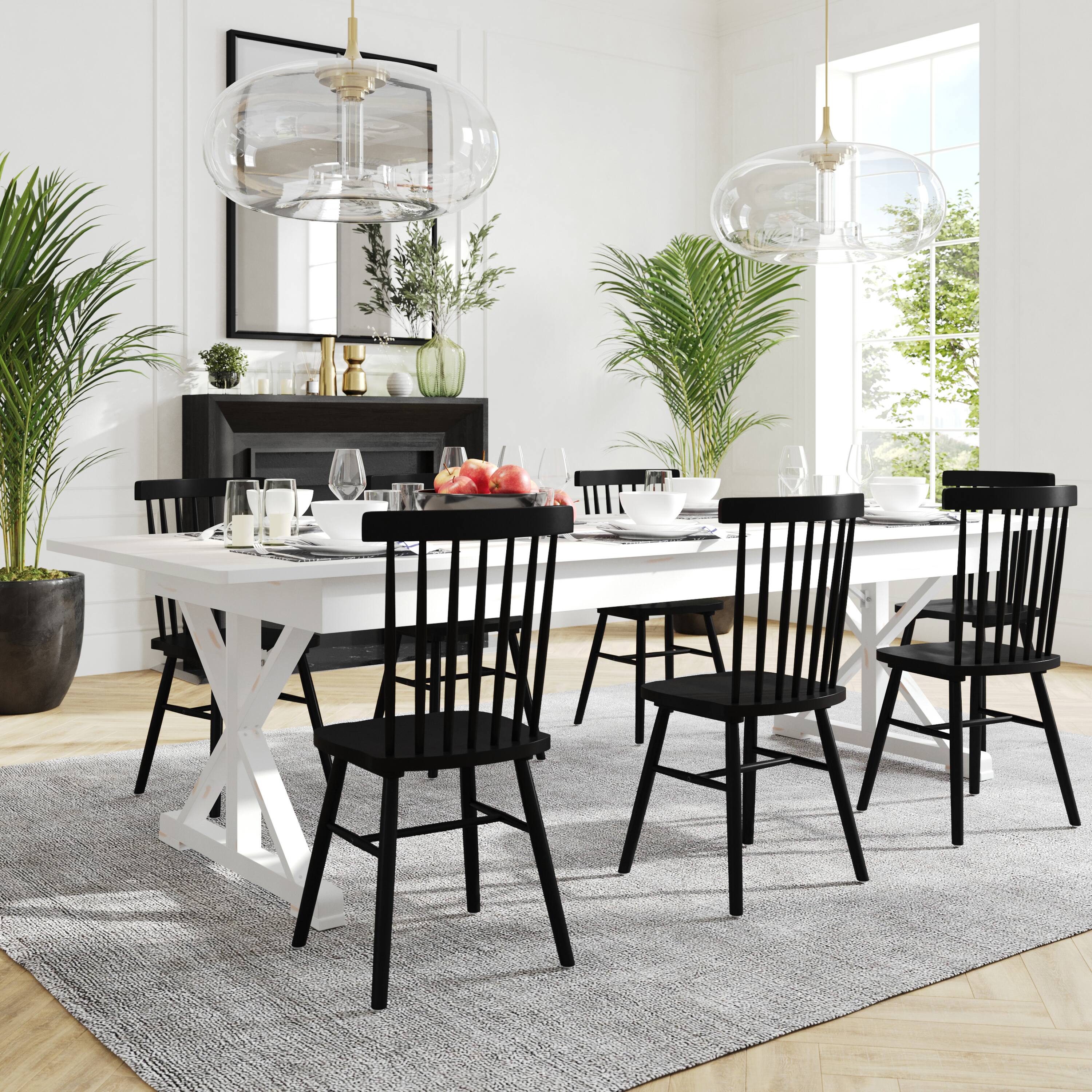 Alt View 2. Flash Furniture - HERCULES 9' x 40" Rectangular Antique Rustic White Solid Pine Folding Farm Table with X Legs - White.
