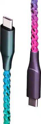 Front. Lucid - LED 3.2' USB-C Cable - White.