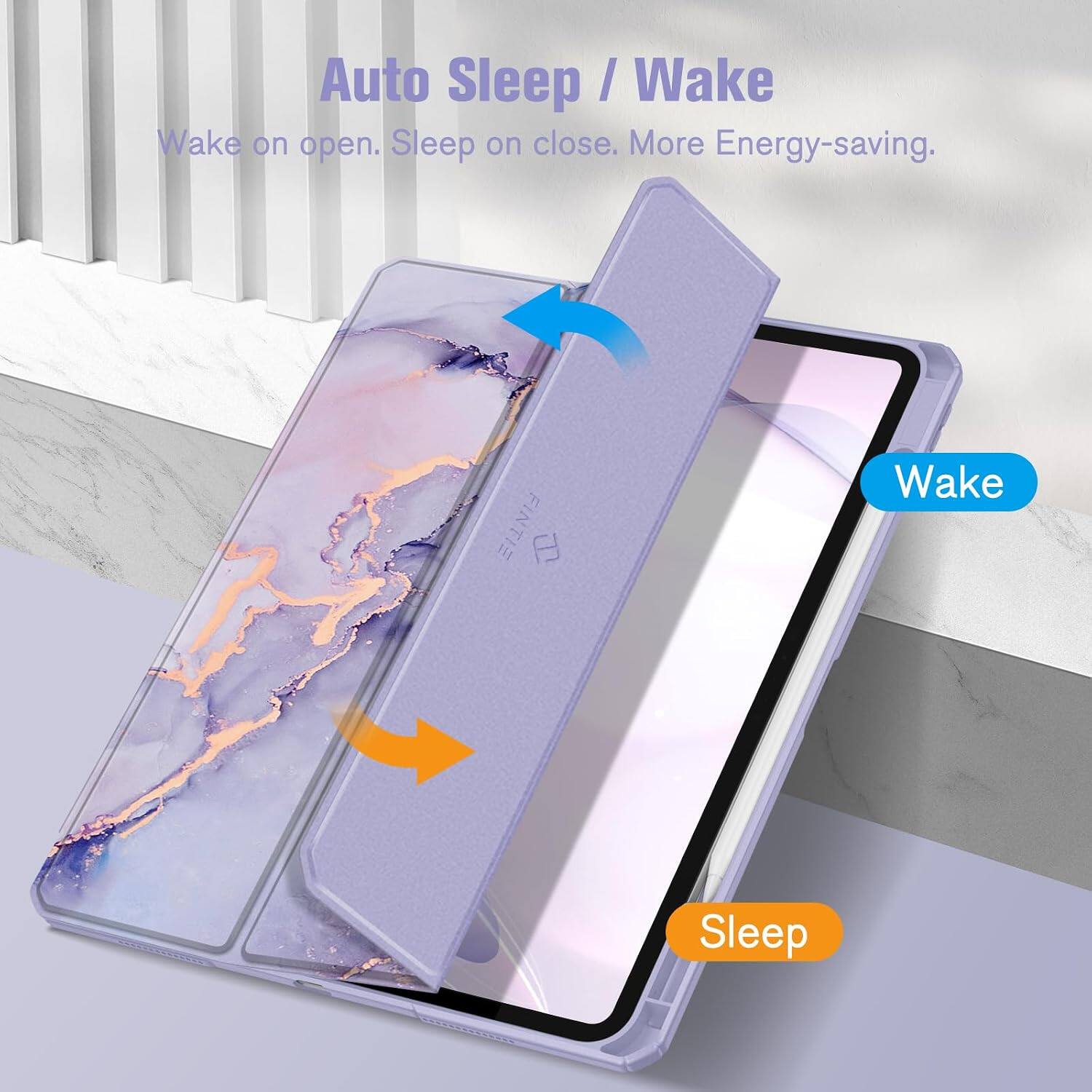 Auto Sleep / Wake  
Wake on open. Sleep on close. More Energy-saving.