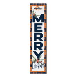Jardine - Pepperdine Waves 12'' x 48'' Outdoor Merry Christmas Leaner - White