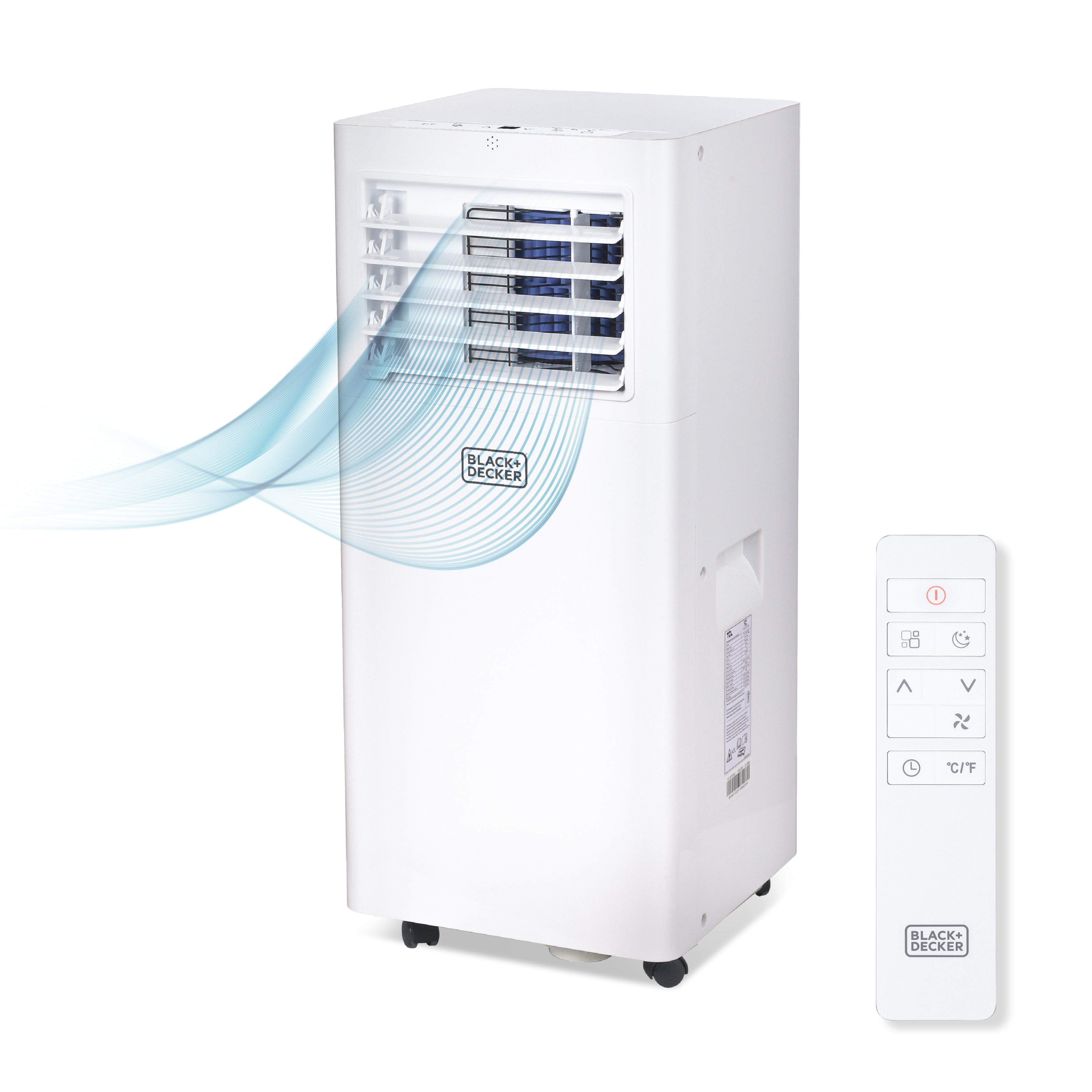 Black+Decker - 8,500 BTU (5,100 SACC) Portable Air Conditioner for Rooms up to 350 Sq Ft, Remote & Window Kit Included, BPACT05SM