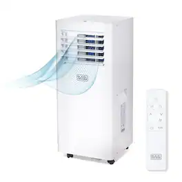 Black+Decker - 8,500 BTU (5,100 SACC) Portable Air Conditioner for Rooms up to 350 Sq Ft, Remote & Window Kit Included, BPACT05SM
