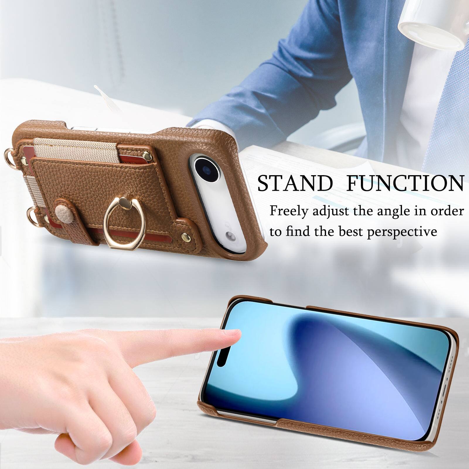 STAND FUNCTION  
Freely adjust the angle in order to find the best perspective