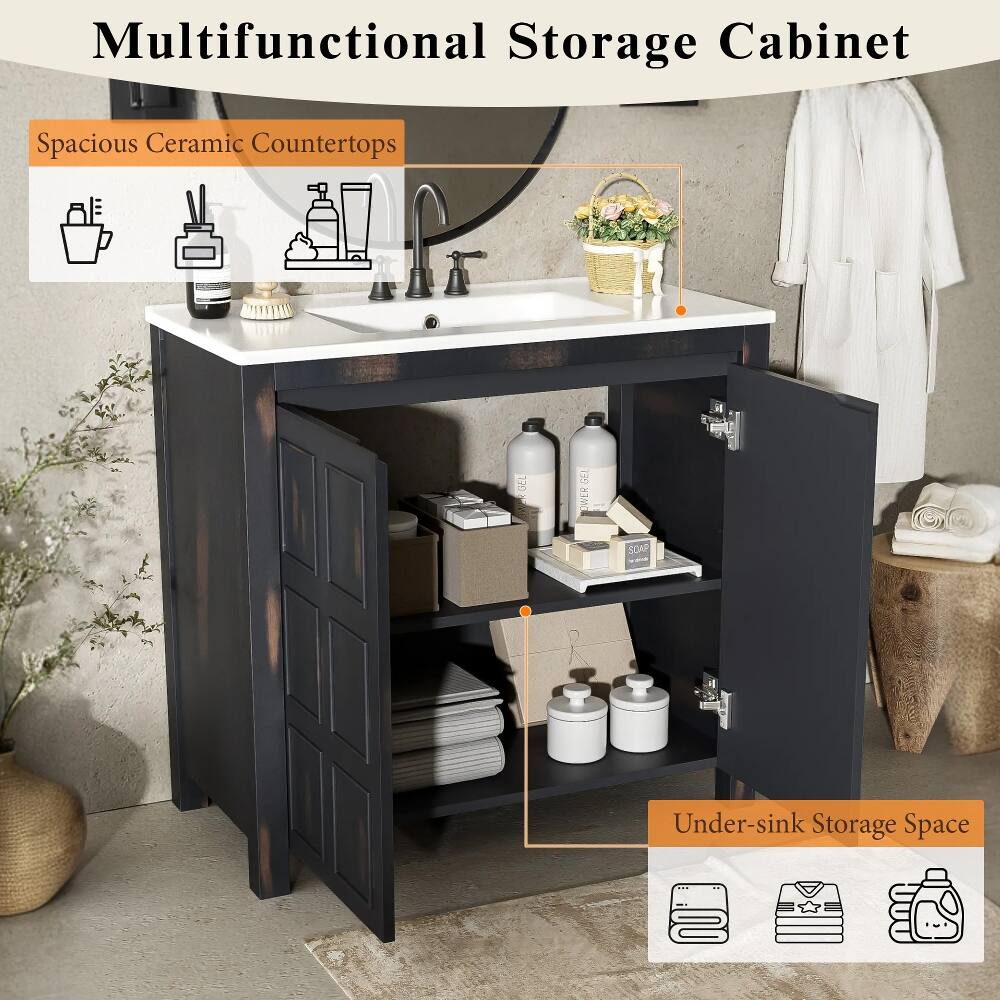 Multifunctional Storage Cabinet  
Spacious Ceramic Countertops  
770 OWER  
881 OWER  
SOAP  
Under-sink Storage Space