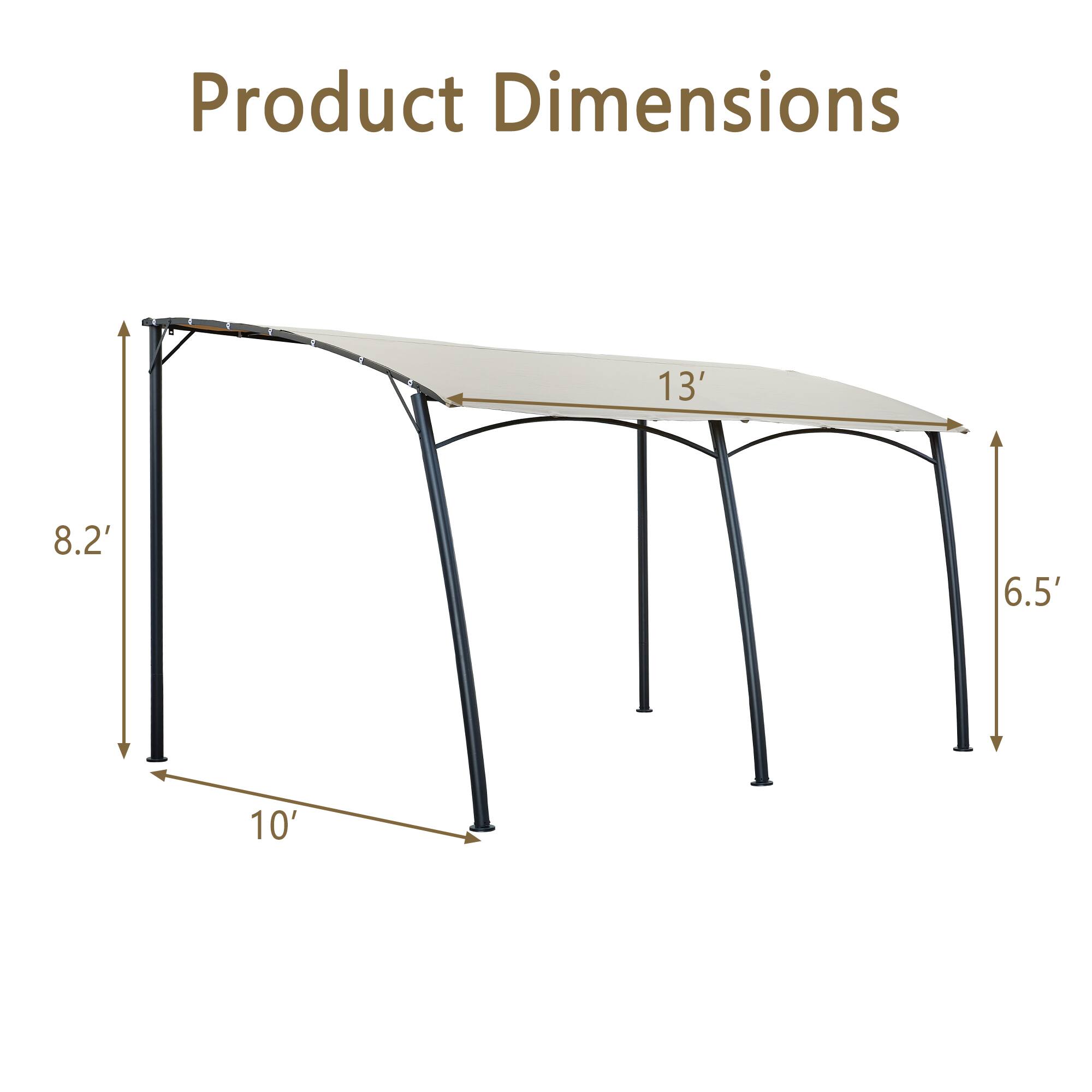 Product Dimensions

13' x 8.2' x 10' x 6.5'