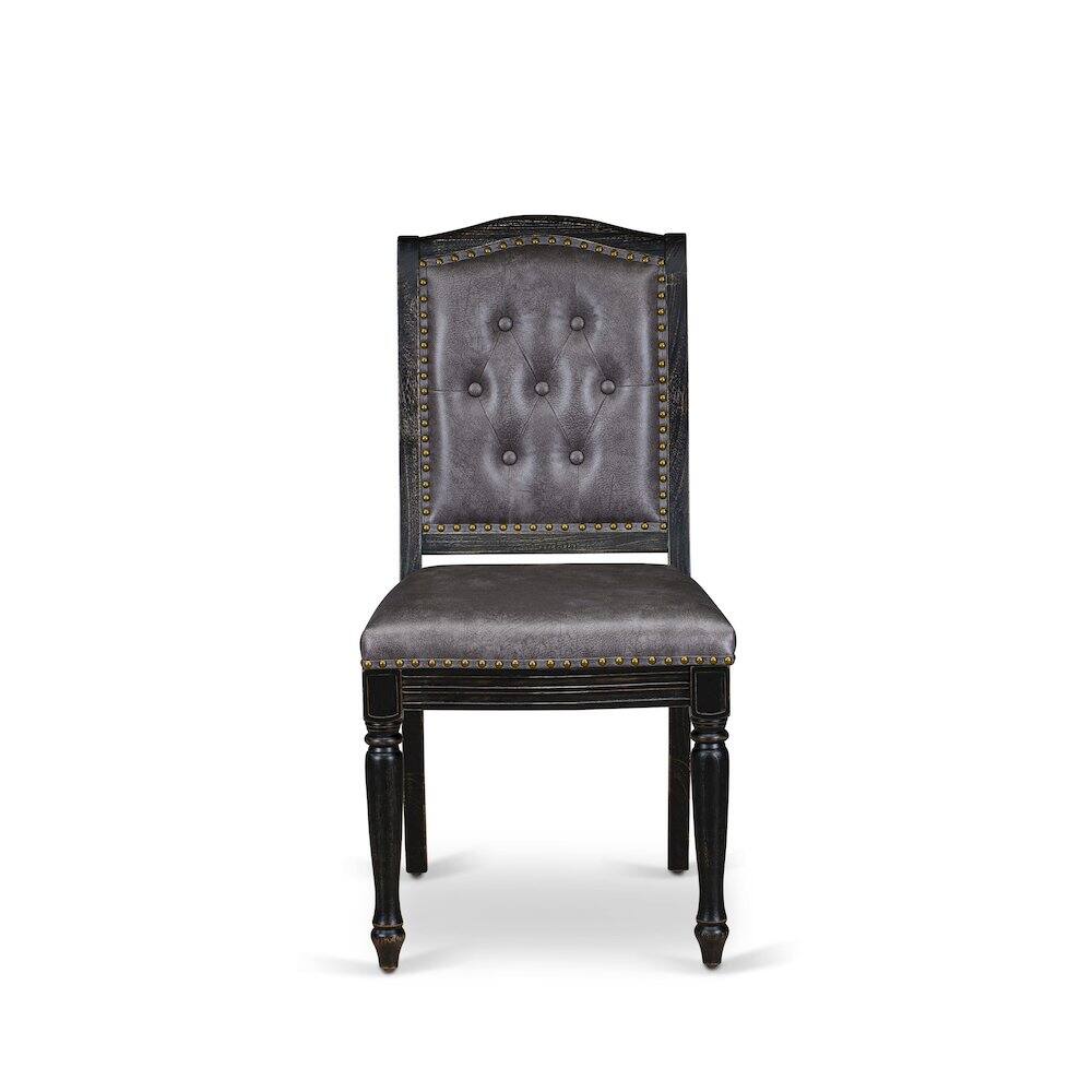 Alt View 2. East West Furniture - Parson Kitchen Room Chairs Set of 2 - Grey.
