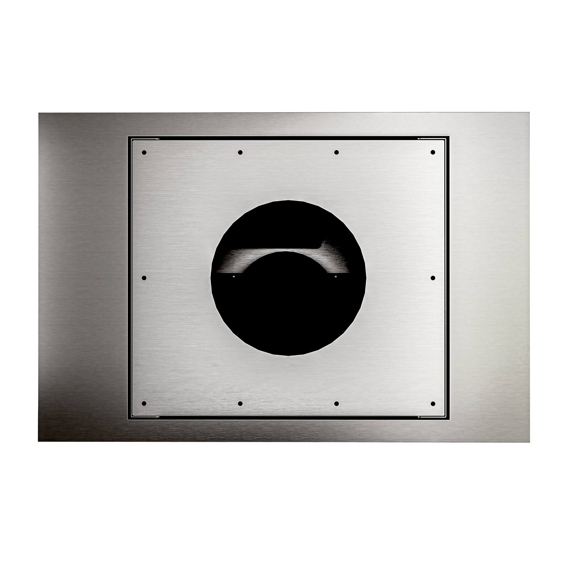 Back. Onefly - 36 inches - Ducted - Island Range Hood - Stainless Steel.