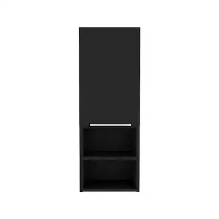 Front. Treevol Furniture - Hazelton Medicine Cabinet,Bathroom,Black - Black.