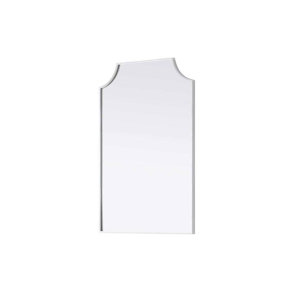 Alt View 1. Elegant Kitchen and Bath - Notched Metal Mirror 24x36 inch in Silver - Silver.