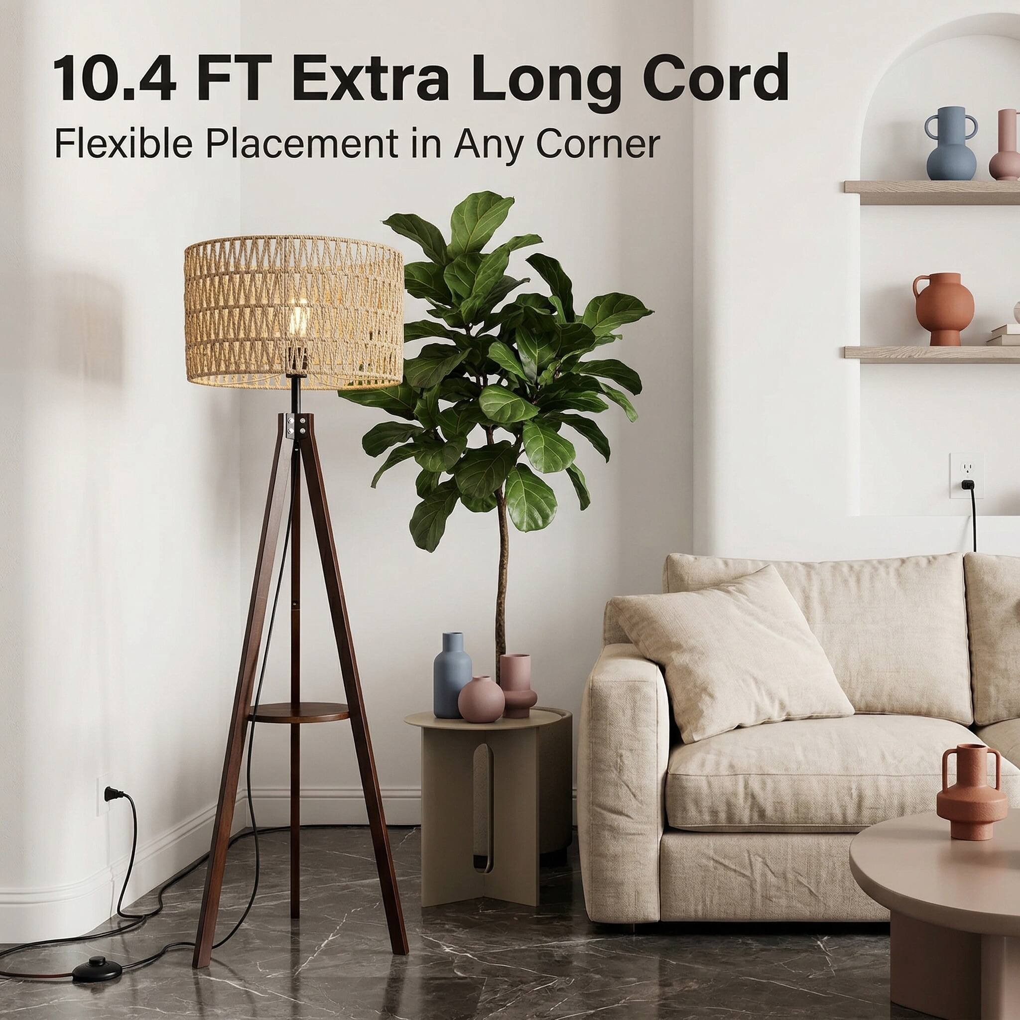 10.4 FT Extra Long Cord  
Flexible Placement in Any Corner