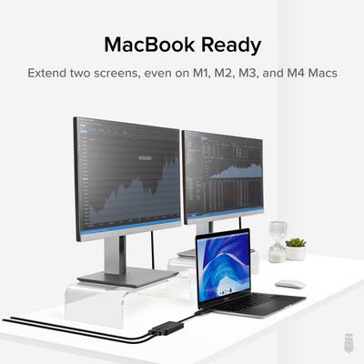 Fairikabe USB C naar Dual HDMI Adapter voor 2 Monitoren, Uitbreiden Displays voor MacBook, Splitter voor Dual Monitoren Extended Display, MST- adapter voor MacBook Pro Air M1 M2 MacOS en Windows Fairikabe USB C naar Dual HDMI Adapter voor 2 Monitoren, Uitbreiden Displays voor MacBook, Splitter voor Dual Monitoren Extended Display, MST- adapter voor MacBook Pro Air M1 M2 MacOS en Windows