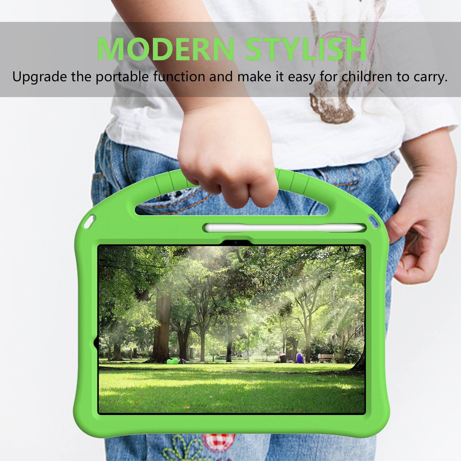 MODERN STYLISH  
Upgrade the portable function and make it easy for children to carry.