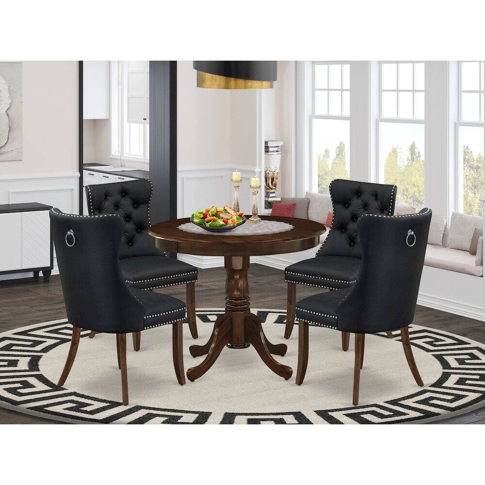 Alt View 9. East West Furniture - 5 Piece Kitchen Table Set - Brown.