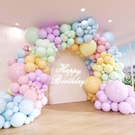 Stylel Star - Pink Balloons Arch Kit 160pcs Hot Balloon Garland Metallic Rose Confetti For Birthday Wedding Princess Theme - Pastel