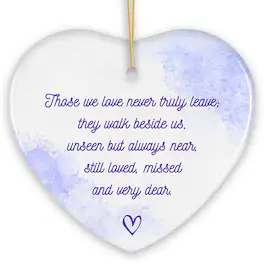 OrnamentallyYou - Unseen Yet Forever Close Ornament Heartfelt Christmas Remembrance Gift - Multi-colored