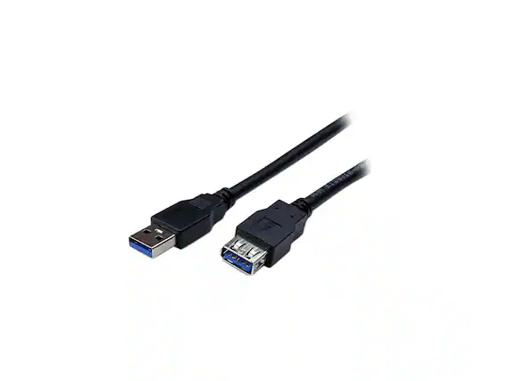 Front. StarTech.com - StarTech.com USB3SEXT2MBK 2m Black USB 3.0 A Male to Female Extension Cable.