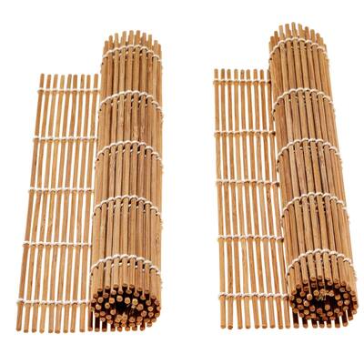 Kit De Fabrication De Sushis 9 Pièces En Bambou Pour Débutants - 2 Tapis à Rouler, 5 Paires De Baguettes, 1 Pagaie Et 1 Spatule à Riz