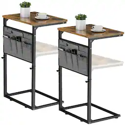 Rustic Brown 2pc 16.35"D x 11.62"W x 17.7-32.5"H