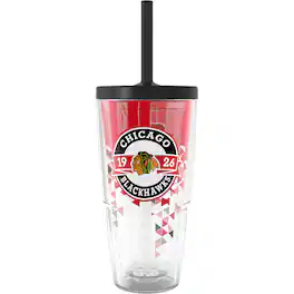 Tervis - Chicago Blackhawks 24oz. Shatter Classic Tumbler with Straw Lid - Multicolor