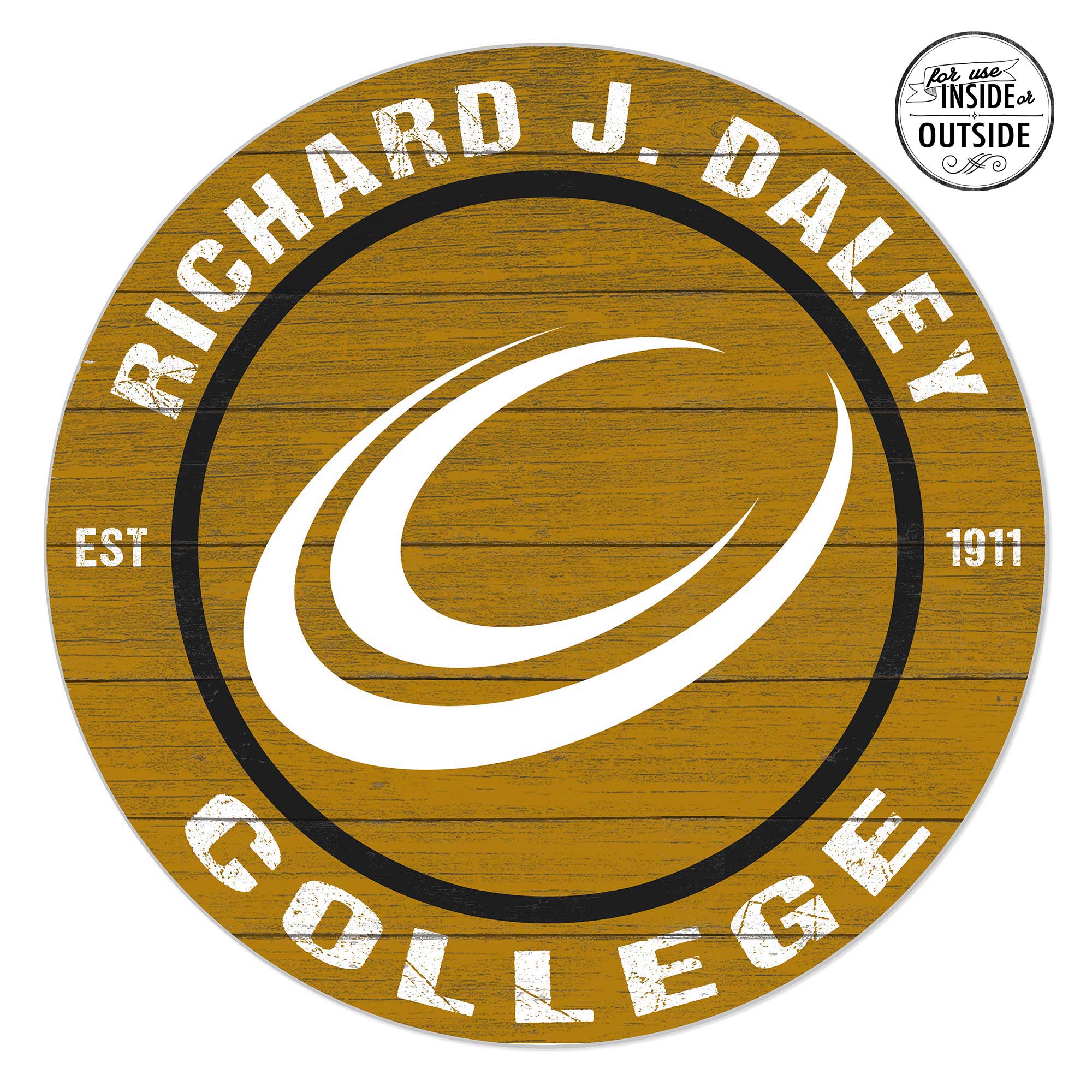 Richard J Daley College Bulldogs 20'' x 20'' Indoor/Outdoor Circle Sign