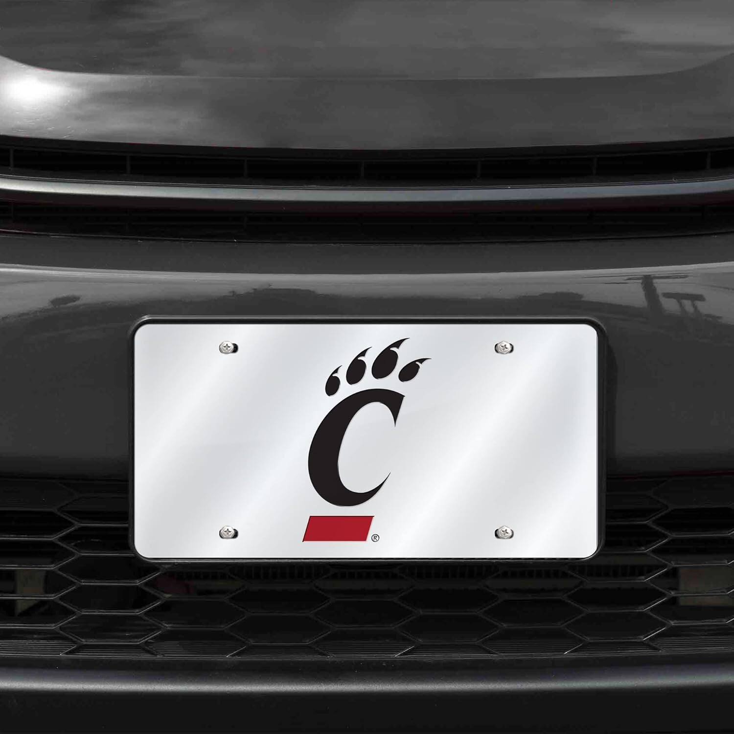 Alt View 4. Rico Industries - Cincinnati Bearcats Mirrored Laser Cut License Plate Laser Tag - Multi.