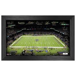 Highland Mint - New Orleans Saints 12" x 20" 2024 Signature Gridiron Panoramic Framed Photo - Multicolor