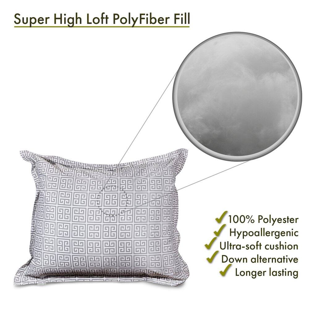 Super High Loft PolyFiber Fill

- 100% Polyester
- Hypoallergenic
- Ultra-soft cushion
- Down alternative
- Longer lasting