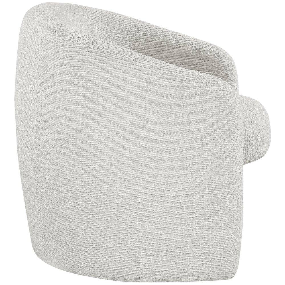 Alt View 3. Meridian Furniture - Acadia Cream Boucle Fabric Accent Chair - Beige.