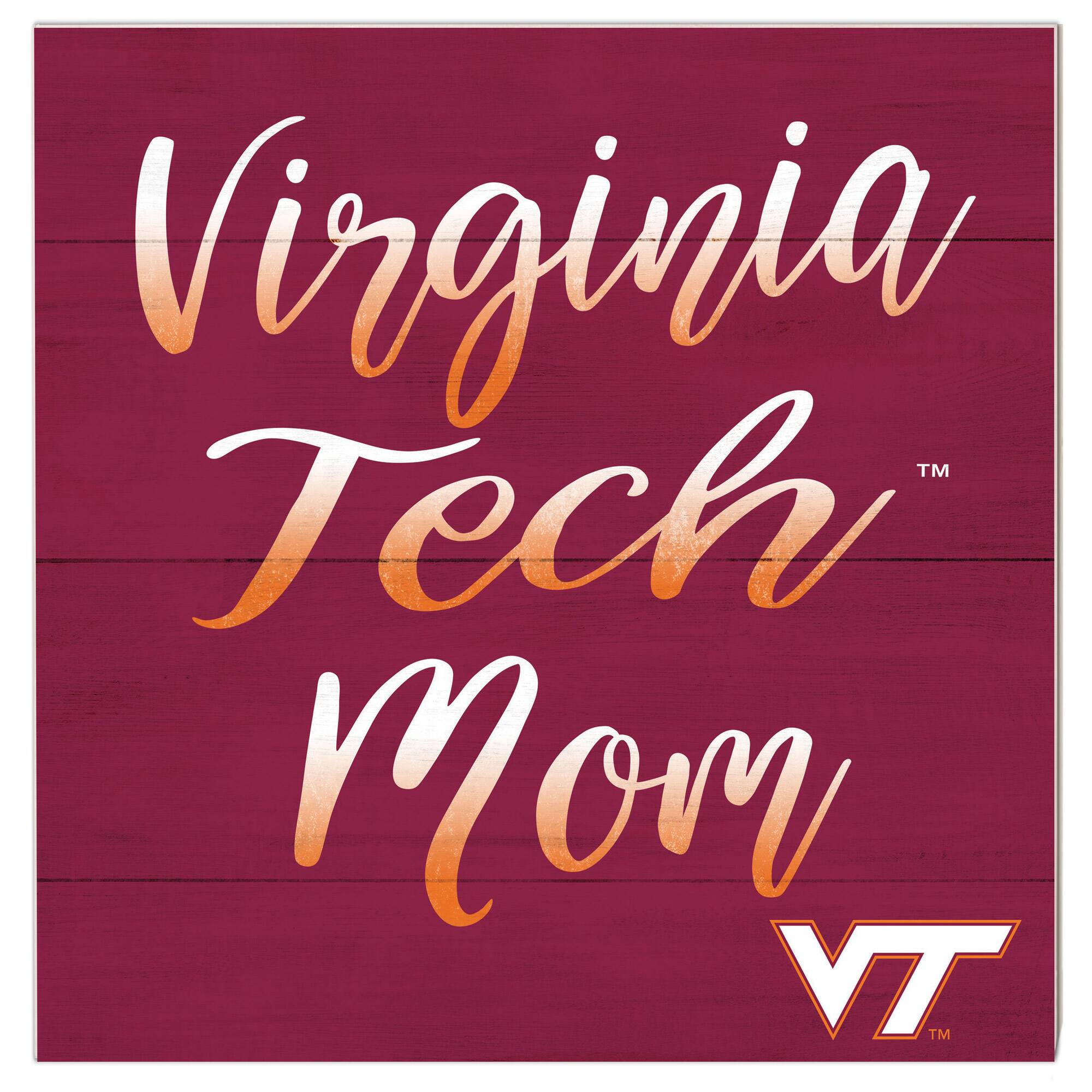 Virginia Tech Hokies 10'' x 10'' Mom Plaque