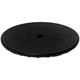 Spaco - 20 Inch Round Umbrella Table Tray, Portable Tabletop for Pool, Patio - Black