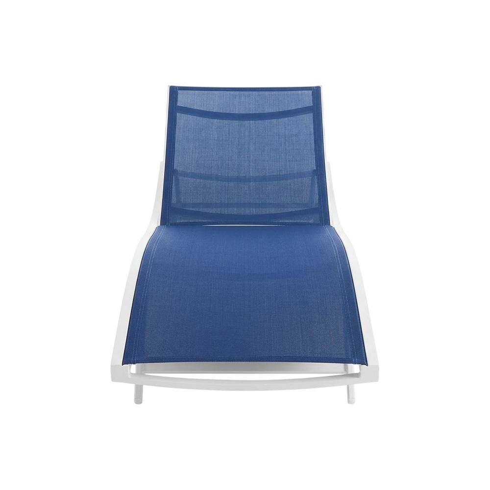 Back. Outdoor Escape - Outdoor Patio Chaise Lounge Set Of 2 With Comfortable Design, Durable Material - White.