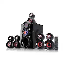 beFree Sound - 5.1 Channel Bluetooth Surround Sound Speaker System - Red