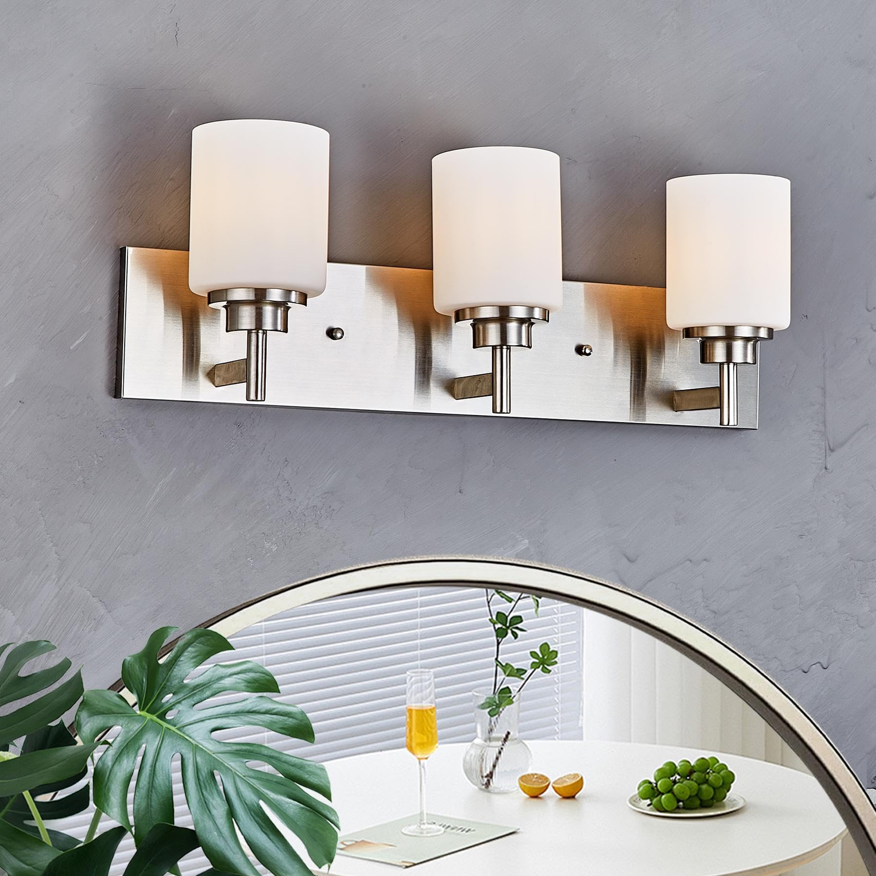 Brushed Nickel-32 inch 4-Light