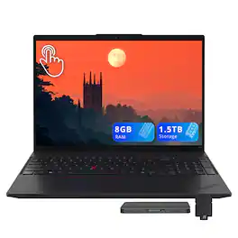 Lenovo - ThinkPad L16 16" WUXGA Touchscreen,Intel Ultra 5 225U,8GB RAM,512GB SSD+1TB Dock Set,Fingerprint,Win 11 - Black