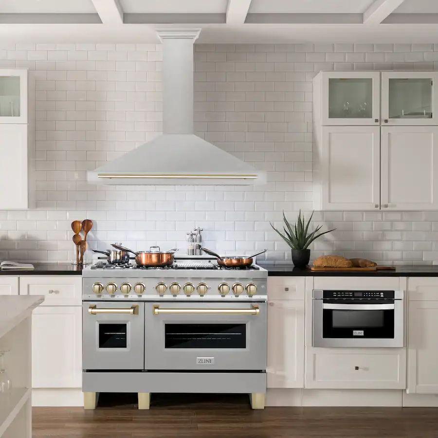 ZLINE Autograph Edition 48 inches Externally Vented Wall Range Hood ...