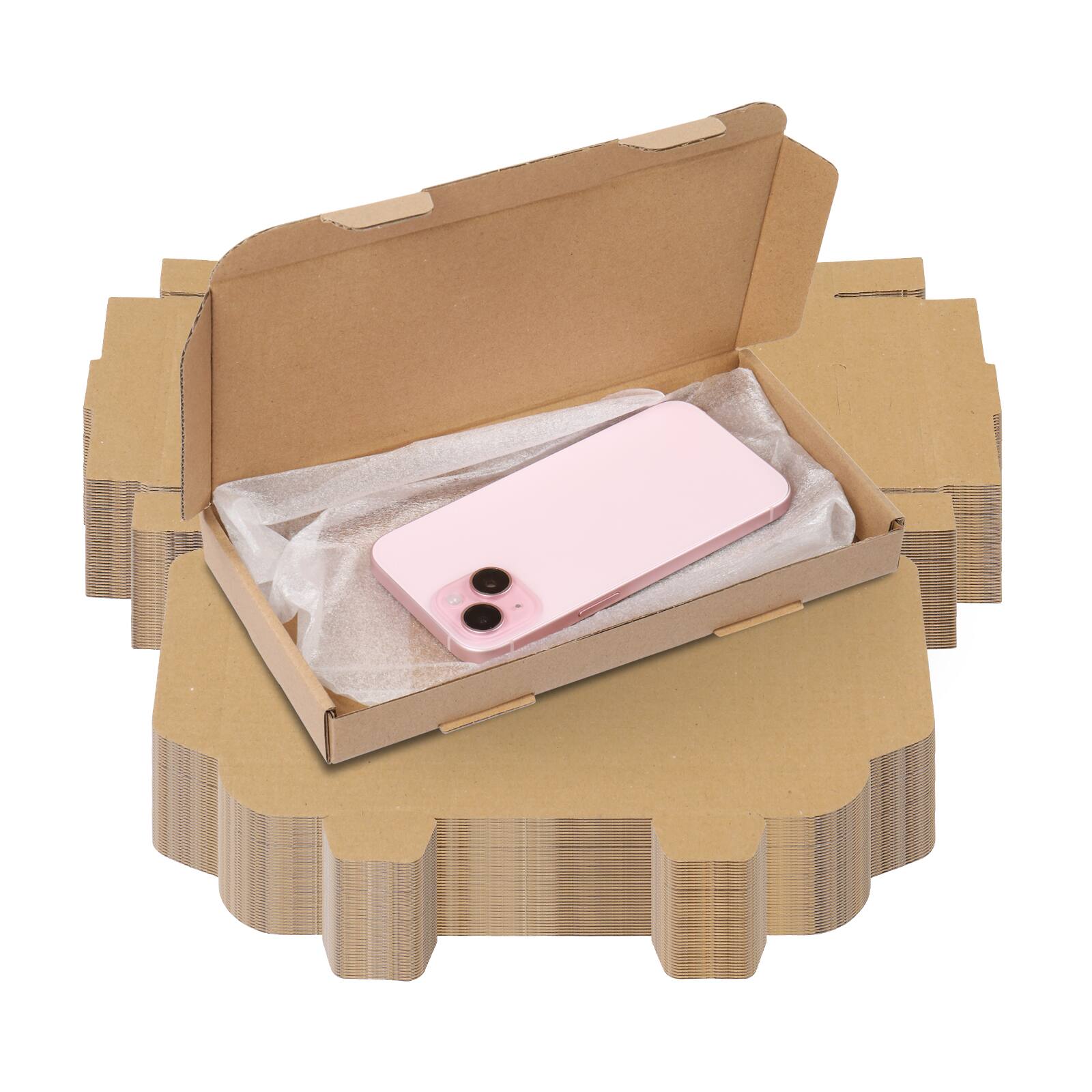 Alt View 1. Winado - 50 8x4x1 Cardboard Paper Boxes Mailing Packing Shipping Box Corrugated Carton Recyclable Fold Boxs for UPS, USPS, FedEx.