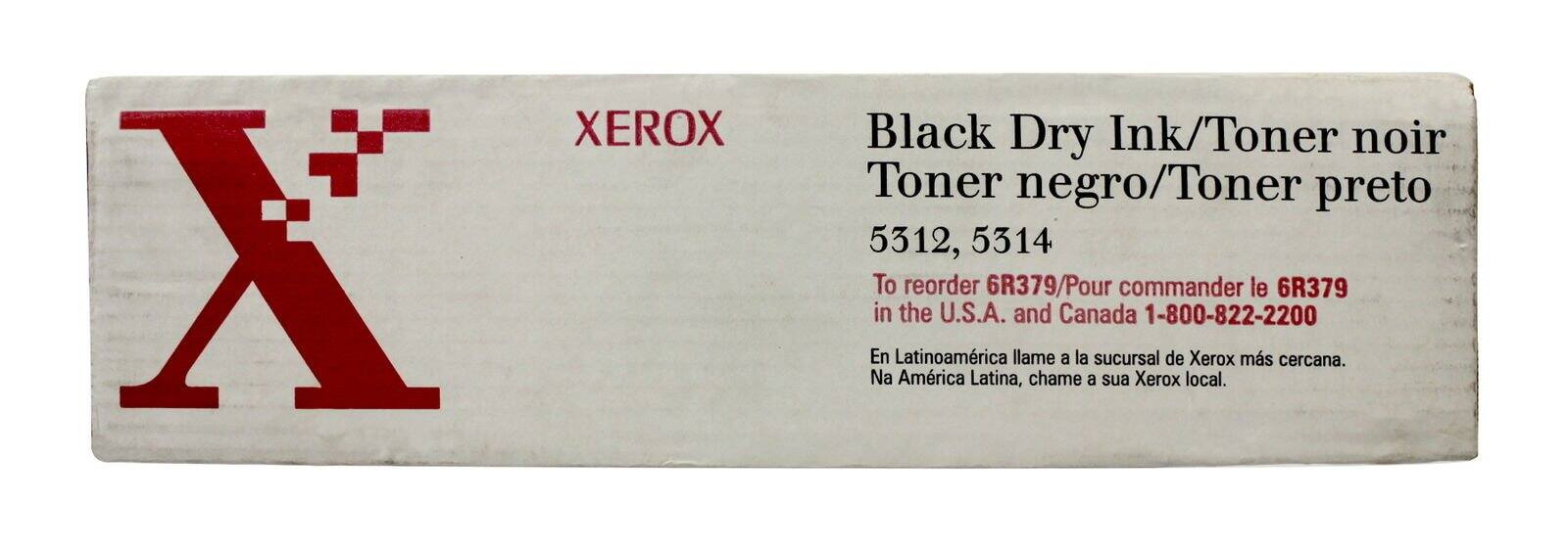 XEROX  
Black Dry Ink/Toner noir Toner negro/Toner preto  
5312, 5314  

To reorder 6R379/Pour commander le 6R379 in the U.S.A. and Canada 1-800-822-2200  
En Latinoamérica llame a la sucursal de Xerox más cercana.  
Na América Latina, chame a sua Xerox local.