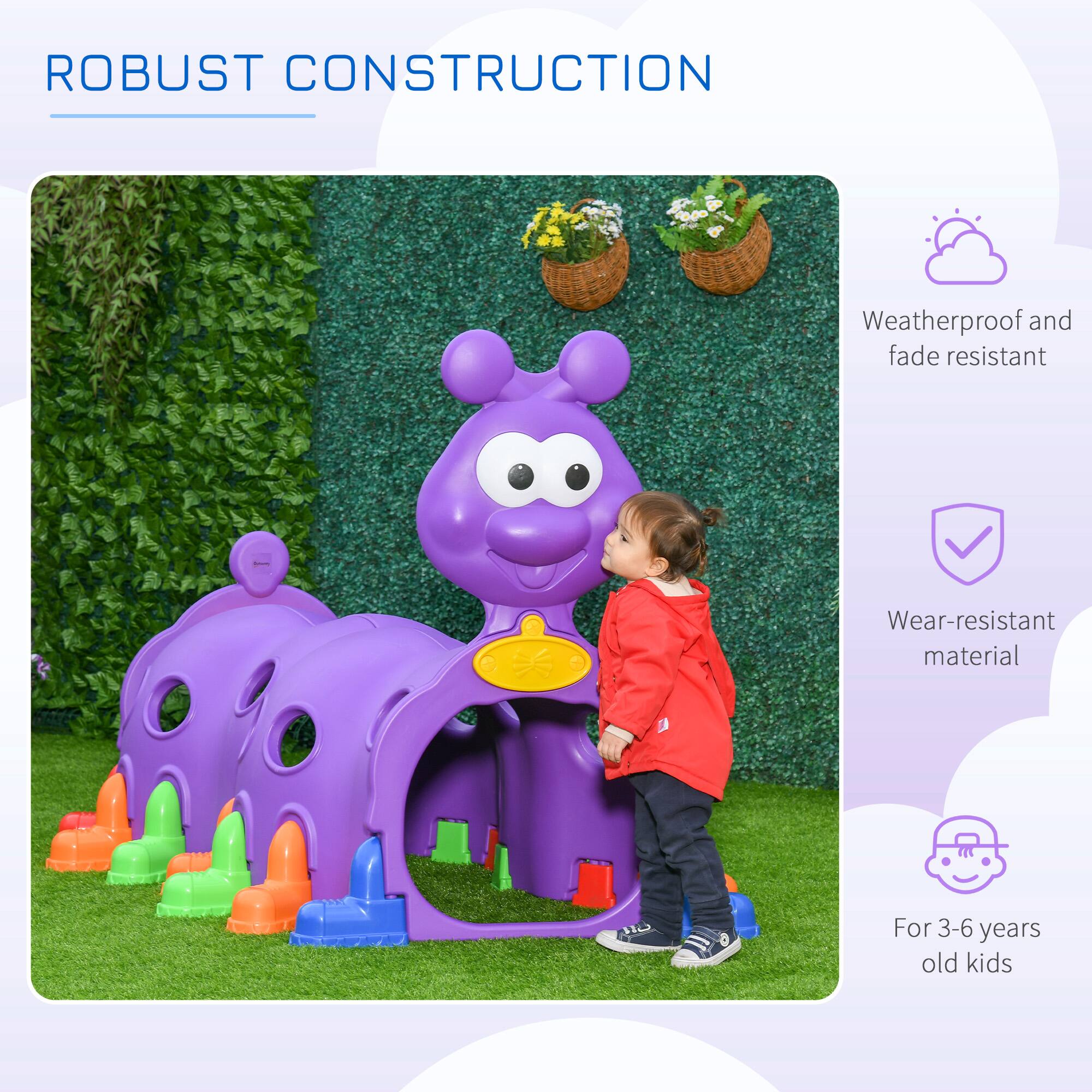 ROBUST CONSTRUCTION

- Weatherproof and fade resistant
- Wear-resistant material
- For 3-6 years old kids