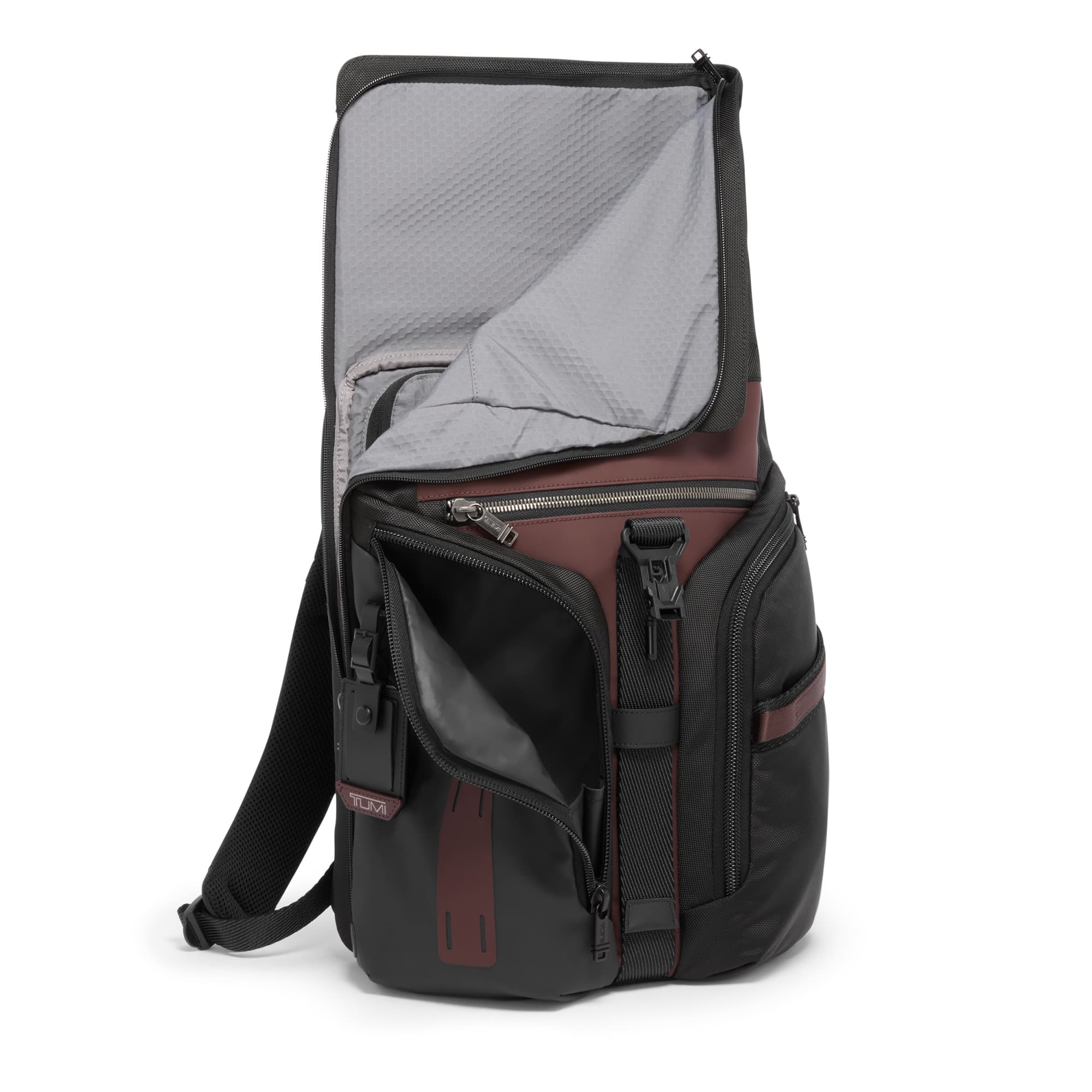 TUMI Alpha Bravo Logistics Flap Lid Backpack Oxblood 152404