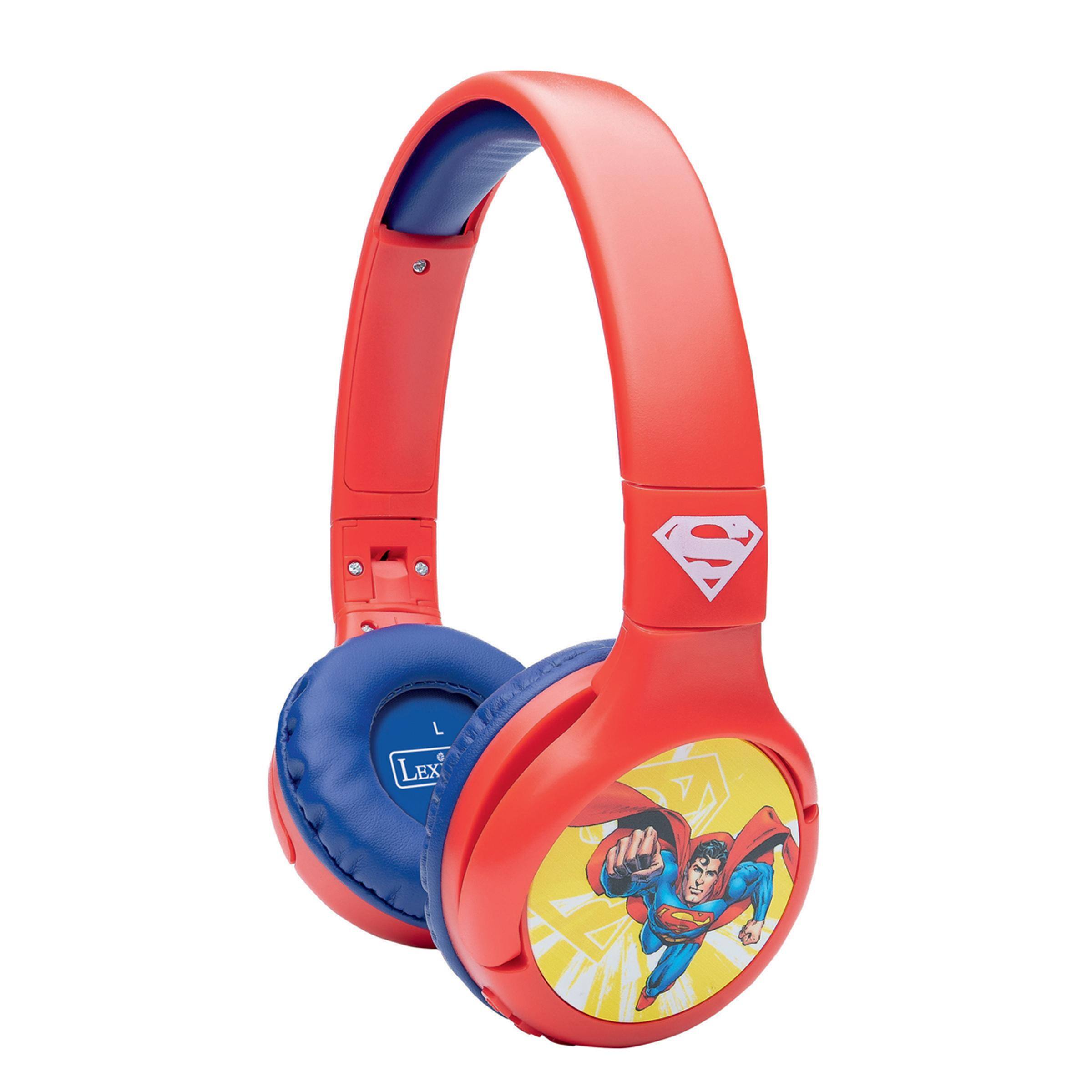 Alt View 2. Lexibook - Superman 2-in-1 Bluetooth Foldable Headphones with Safe Volume for Kids.