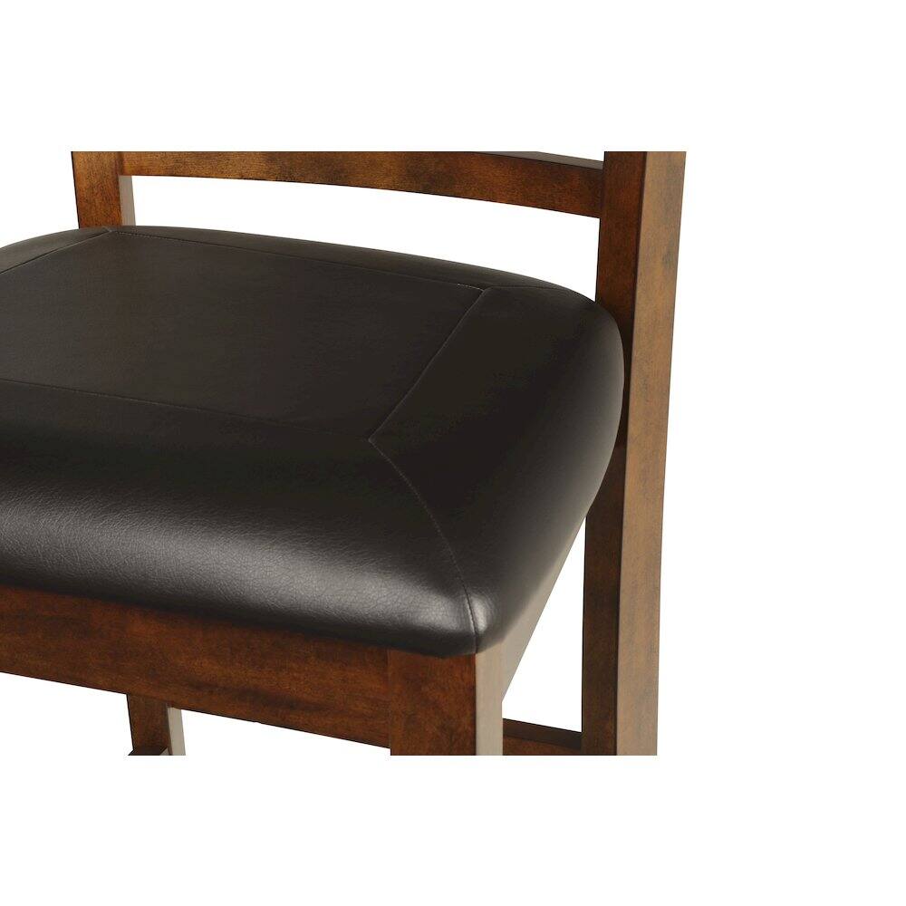 Alt View 7. New Classic Furniture - Gia 3-Piece 42" Wood Counter Drop Leaf Table Set - Brown.