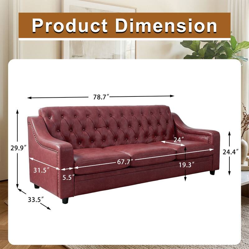Product Dimension  
78.7" x 29.9" x 31.5" x 5.5" x 67.7" x 24" x 19.3" x 24.4" x 33.5"