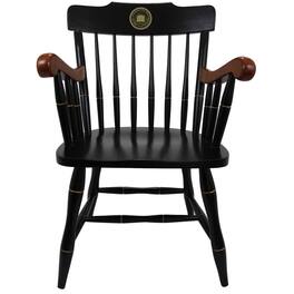 Jardine - Delaware Fightin' Blue Hens Captain's Chair with Cherry Arms - Black