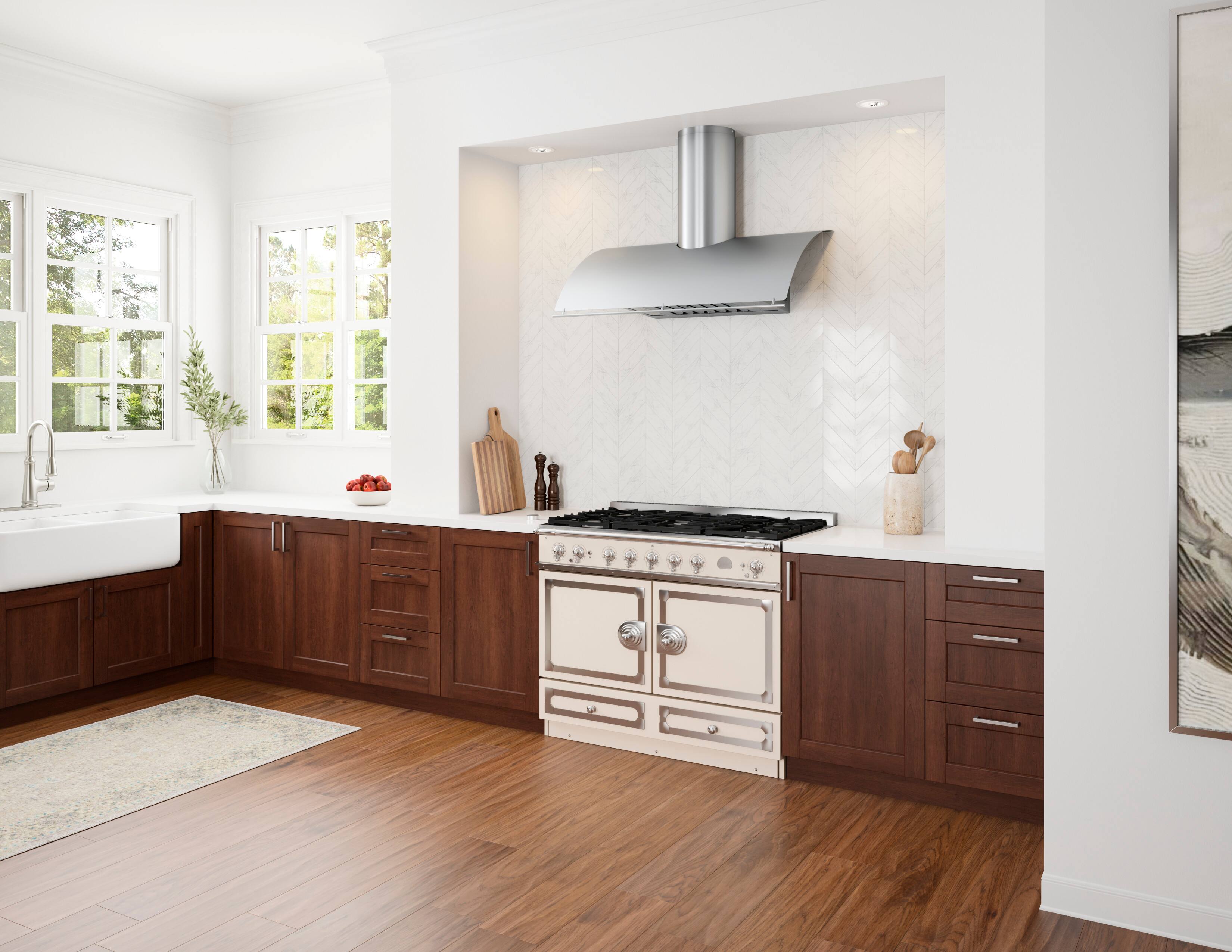 Alt View 13. Zephyr - Okeanito 36 in. Shell Only Wall Mount Range Hood with LED Lights - Stainless Steel.