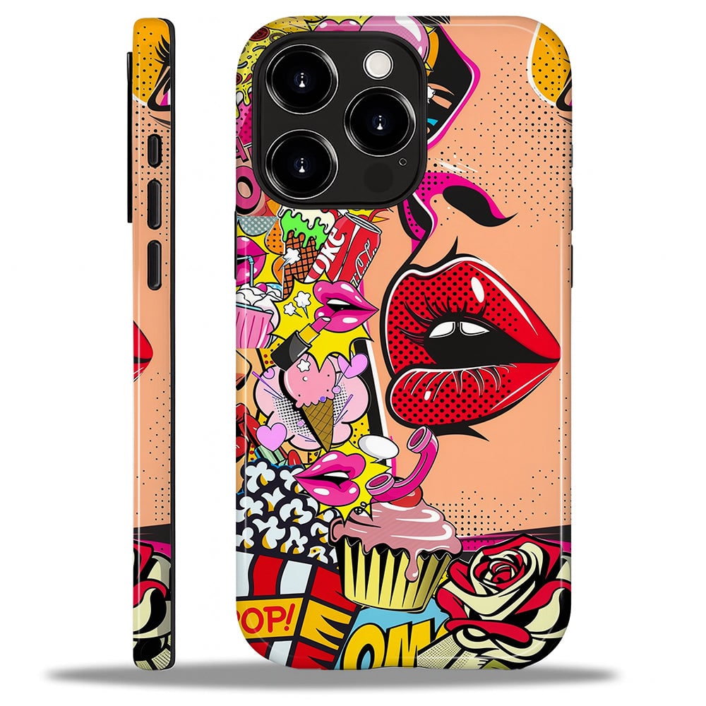 BUBM - Smartphone Case for iPhone - 2-Layer Durable Smartphone Protection Case - Sweet Temptation - Sweet Temptation for iPhone 14 Pro Max