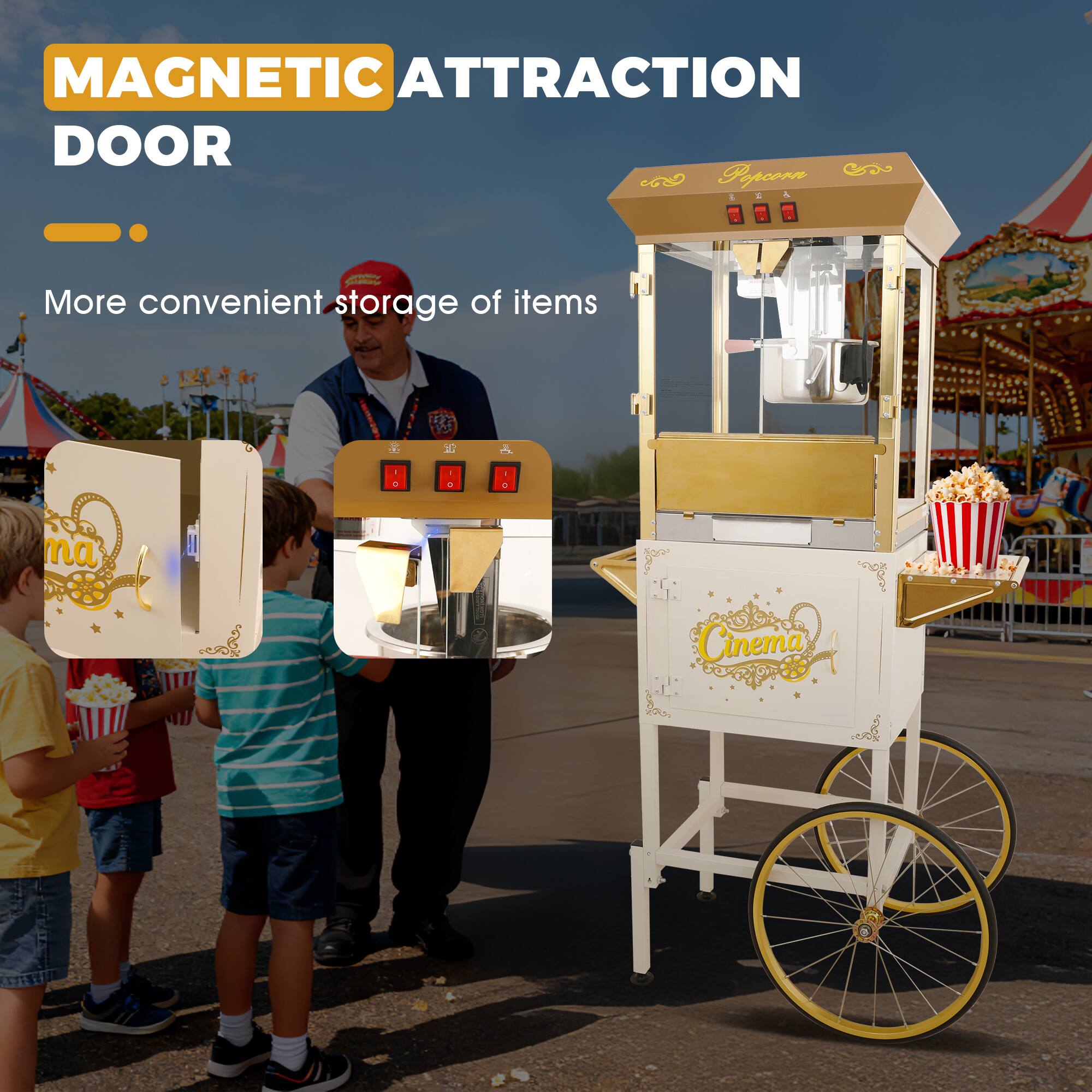 MAGNETIC ATTRACTION DOOR

More convenient storage of items