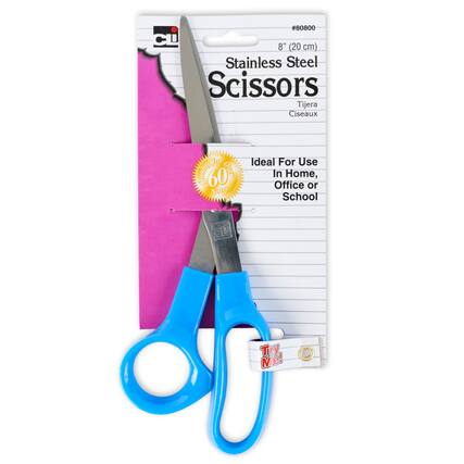 #80800 CLI 8" (20 cm) Stainless Steel Scissors Tijera Ciseaux for Ideal For Use In Home, Office or School Try Me!